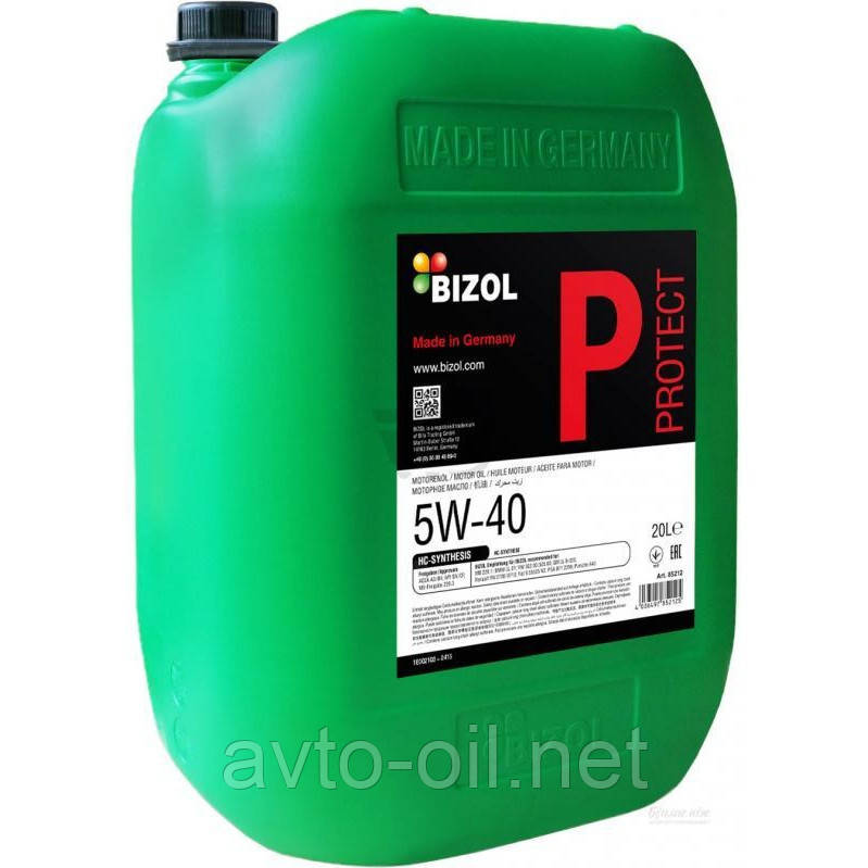 Моторне масло BIZOL protect 5W-40 20л