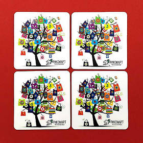 Рекламный магнит на холодильник. Размер 63х63 мм 1