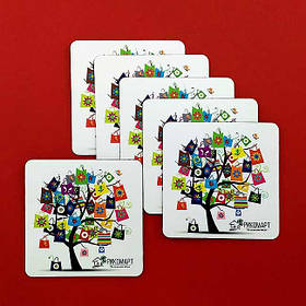 Рекламный магнит на холодильник. Размер 63х63 мм 5