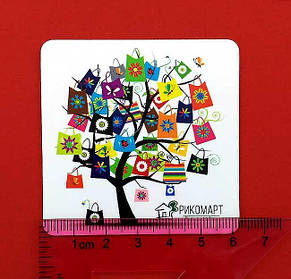 Рекламный магнит на холодильник. Размер 63х63 мм 3