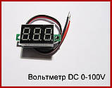 Вольтметр цифровий DC 0-100V. 0,36, червоний., фото 2
