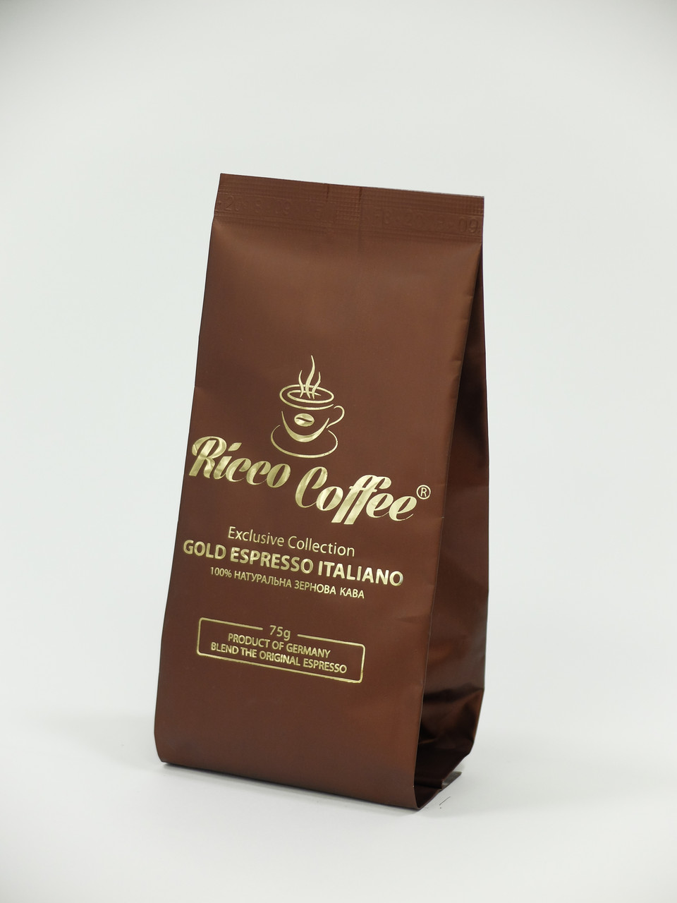 Кофе в зернах Ricco Coffee Gold Espresso Italiano 75 гр - фото 1 - id-p101645189