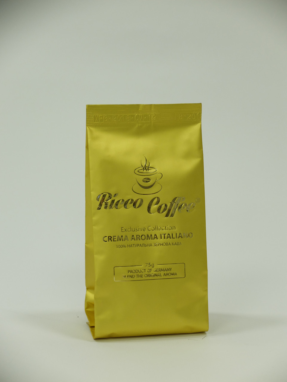 Зерновой кофе Ricco Coffee Crema Aroma Italiano 75 гр - фото 1 - id-p170133939