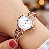 Годинник жіночий JW наручний кварцовий, браслет із неіржавкої сталі, золотистий, фото 3