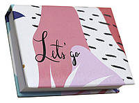 Блокнот MiniNotes зі стікерами Post-it і кольоровими закладками, в твердій обкладинці «Lets go»