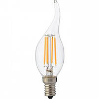 Світлодіодна ретро лампа Едісона свічка на вітрі 4Вт Е14 FILAMENT FLAME-4 Horoz Electric