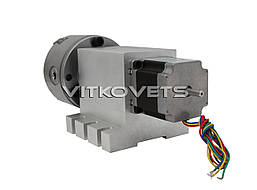 4-та поворотна вісь ПБ100-65 50:1, K11-100 на японському безлюфтовому гармонічному (хвильовому) редукторі, фото 4