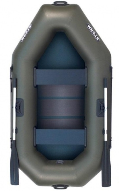 Aqua Storm st240c човен надувний двомісний Шторм 240 з рейковим килимком, фото 1