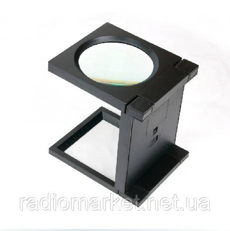 Лупа настільна складана з LED-підсвіткою MG14116-A, 2,5X збільшення, діаметр лінзи — 110 мм