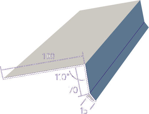 Карнизна планка оцинкована 0,5 мм — крапельник для плоских покрівель