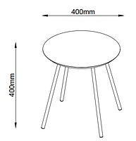 Столик журнальний круглий діаметр 40 см (колір дуб) hotdeal, фото 3