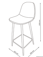 Стілець барний штучна шкіра чорний hotdeal, фото 2