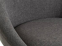 Стілець барний зі спинкою тканинний сірий / чорний, hotdeal, фото 4