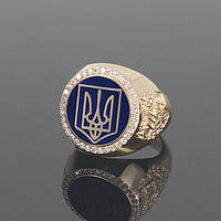 Чоловіча печатка з жовтого золота MK-0015