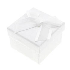 Коробочка для прикрас під кільце та сережки біла