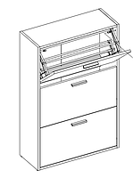 Шафа для взуття 3 відділення, дуб hotdeal, фото 2