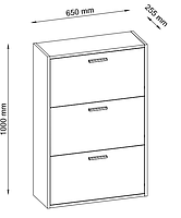 Шафа для взуття 3 відділення, дуб hotdeal, фото 3