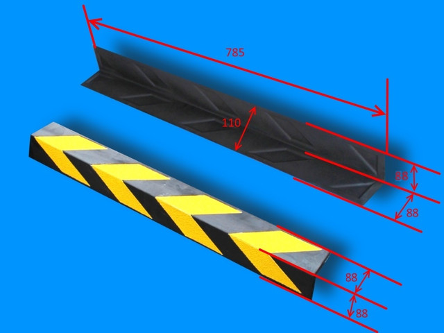 Угловая резиновая защита стен и колонн