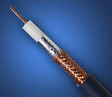 Кабель НЧ 1жила, коаксіальний, JY-1180, Ø 7,8 мм, чорний, 100 м/бухта