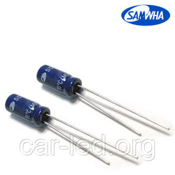 10mkf - 100v SD 5*11 SAMWHA, 85°C конденсатор електролітичний