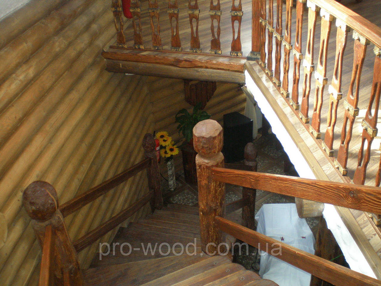 Драбина винтова з масиву сосни, фото 1