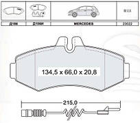 Гальмівні колодки передні Intelli D186ei Mercedes vito