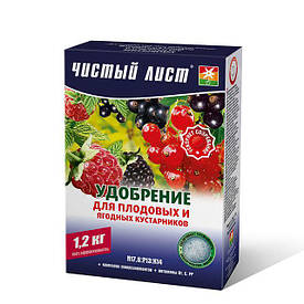 Добриво кристалічне Чистий лист для плодових та ягідних кущів 1200 г