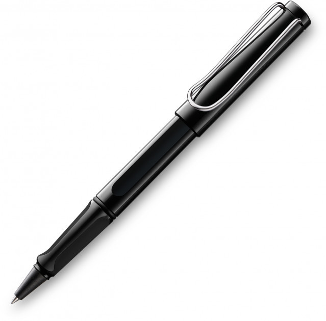 Ручка-роллер Lamy Safari Сеяющая Чорна / Стрижень M63 1,0 мм Синій (4014519654346)