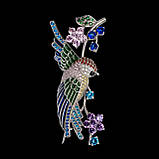 Різнобарвна срібна брошка Королик, фото 2