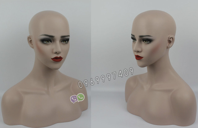 Манекен голова для парика вид справа и слева