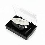 Лупа ювелірна з підсвіткою, 10-кратне збільшення, діаметр-21 мм, MG21002, фото 2