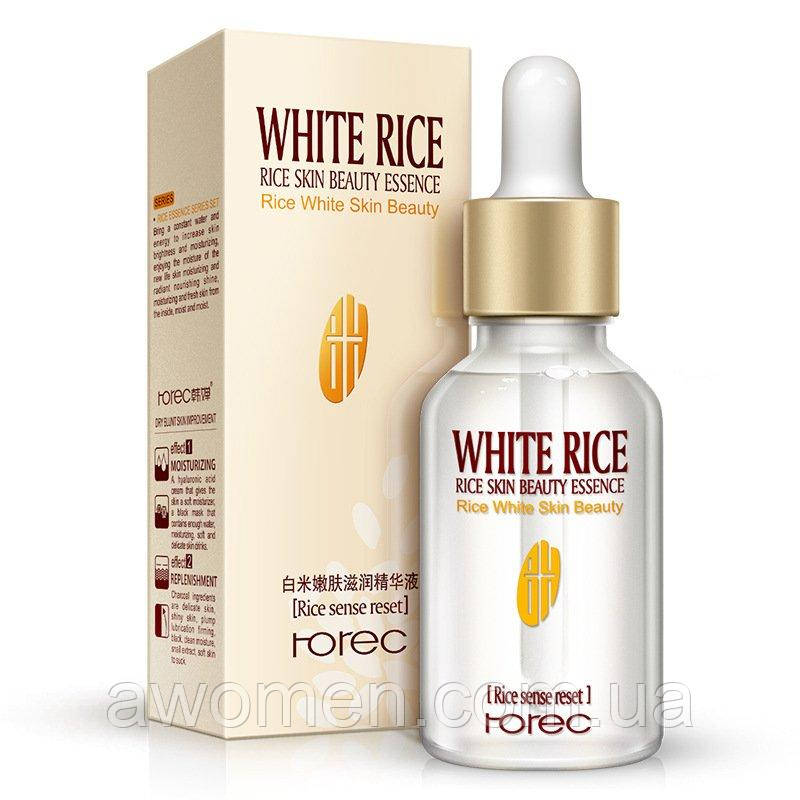 Омолоджувальна сироватка для обличчя Rorec Rice White Skin Bauty з екстрактом ферментованого рису 15 мл
