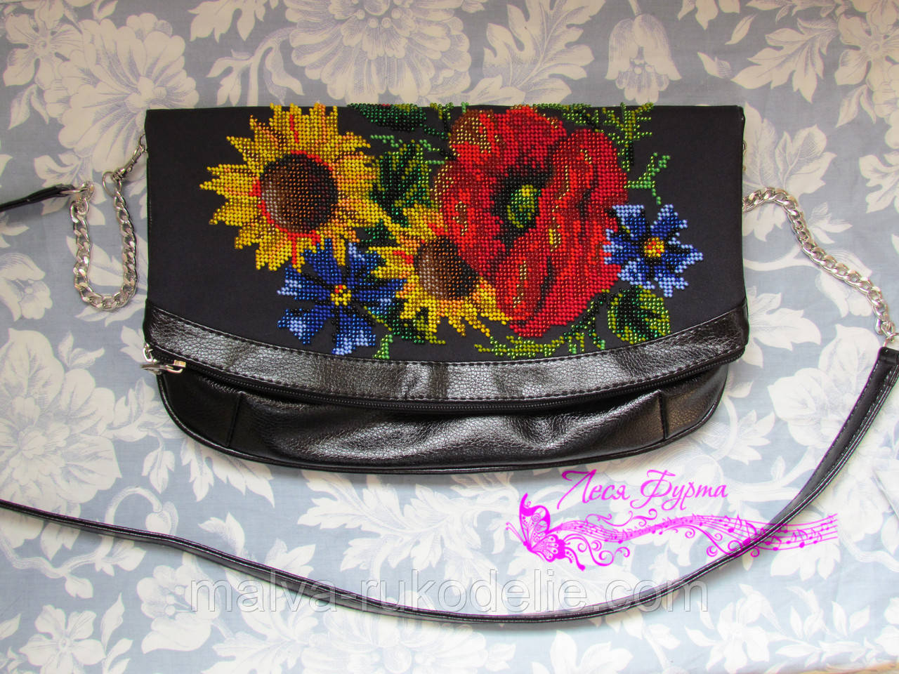 Сумка-заготовка під вишивку ЗС-13 (шкіра/шкіра), фото 1