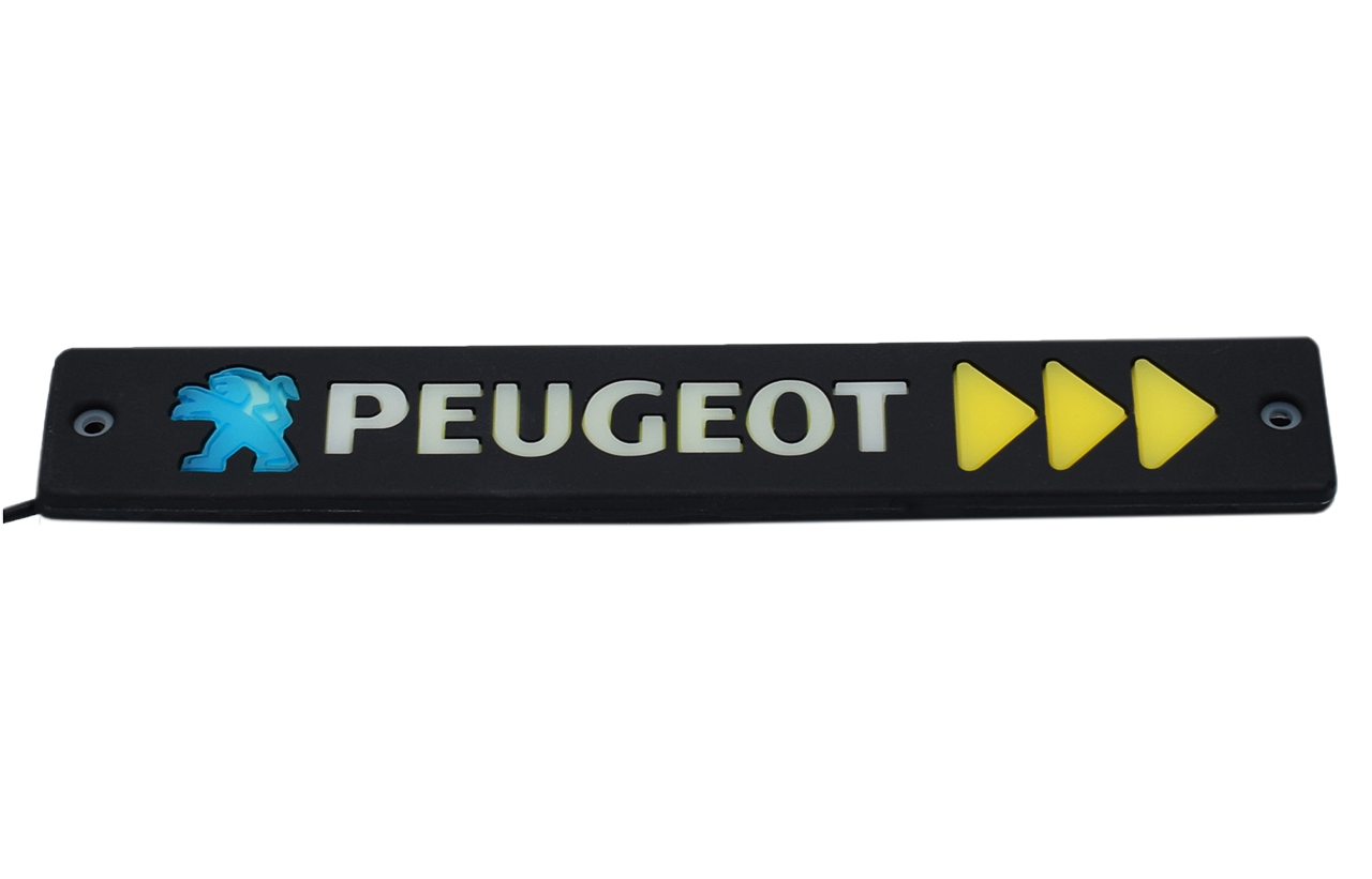 Гнучкі денні ходові вогні з повторювачем повороту LED DRL C9 Peugeot