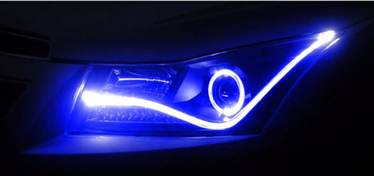 Гибкий неон в фары Синий Light guide lamp"/60см (blue) к-кт 2шт
