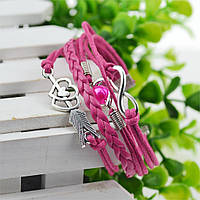 Браслет Любов і нескінченність малиновий