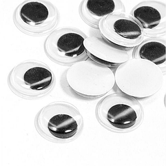 Вічка Для Іграшок, Живі, Круглі, Колір: Чорний, Розмір: Діаметр 16мм, Товщина 4мм, (УТ100009532)