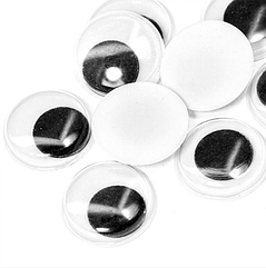 Вічка Для Іграшок, Живі, Круглі, Колір: Чорний, Розмір: Діаметр 24мм, Товщина 5мм, (УТ100009531)