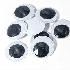 Вічка Для Іграшок, Живі, Круглі, Колір: Чорний, Розмір: Діаметр 35 мм, Товщина 6мм, (УТ100009530)