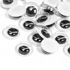 Вічка Для Іграшок, Живі, Круглі, Колір: Чорний, Розмір: Діаметр 9мм, Товщина 3мм, (УТ100009534)