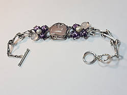 Срібний браслет Гарденія