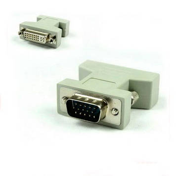 Перехідник DVI мама F female — VGA тато d-sub male M Перехідник, конвертер інтерфейсу DVI 24+5 мама VGA 15 pi