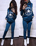 Жіночий модний спортивний костюм двонитка "Converse" (3 кольори), фото 9