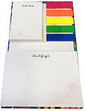 Блокнот MiniNotes зі стикерами Post-it і кольоровими закладками, у твердій обкладинці «Пиші тут», фото 2