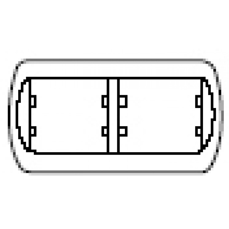 Рамка 2 поста горизонтальна біла Legrand GALEA LIFE 777002