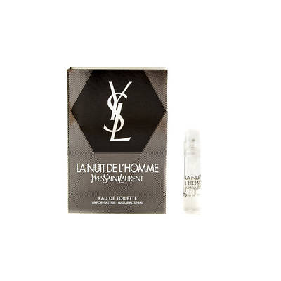 Оригінальний пробник чоловічих парфумів Yves Saint Laurent La Nuit De L'Homme 1,2ml, деревно-пряний аромат