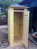 Душ дерев'яний літній з обрізної дошки закритого типу, фото 2