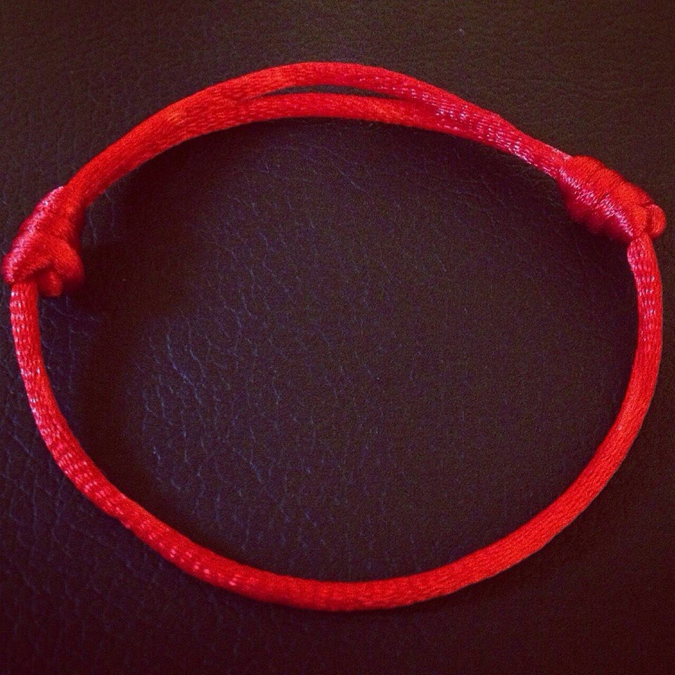 Чоловічий браслет червона нитка, фото 1
