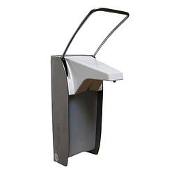 Ліктьовий дозатор для засобів дезинфекції Sanela SLZN 74, об’єм 0,5 л, матова нержавіюча сталь