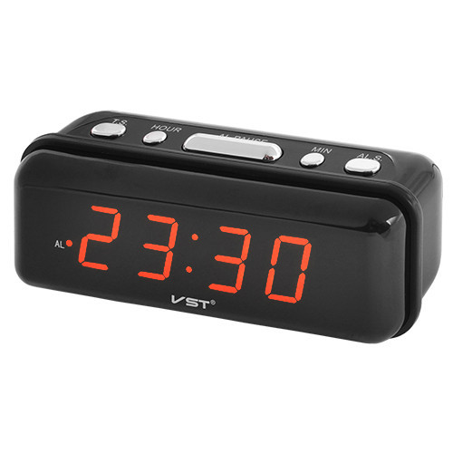 Настільний годинник VST 738 з червоним підсвічуванням, фото 1